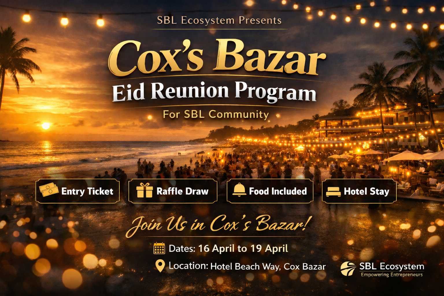 Coxs Bazar Eid Reunion Program For SBL Ecosystem Community